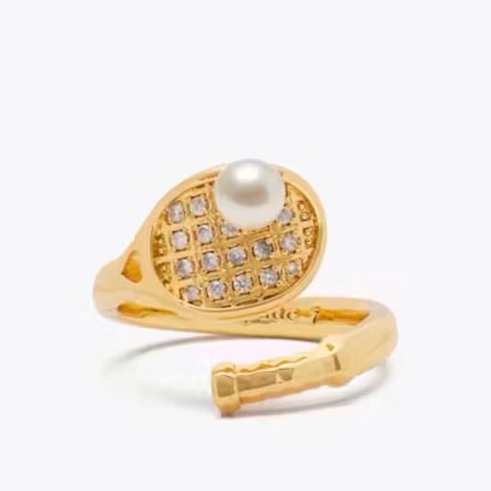 NWT kate spade Queen of the Court Tennis Ring size 7